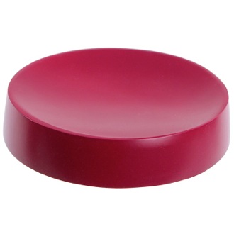 Soap Dish Ruby Red Round Free Standing Soap Dish in Resin Gedy YU11-53